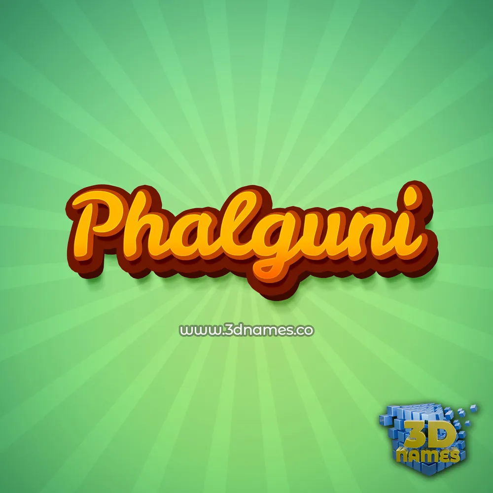 phalguni in Green Rays style - 3D name wallpaper