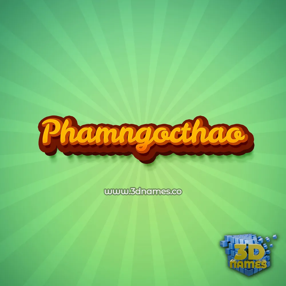 phamngocthao in Green Rays style - 3D name wallpaper