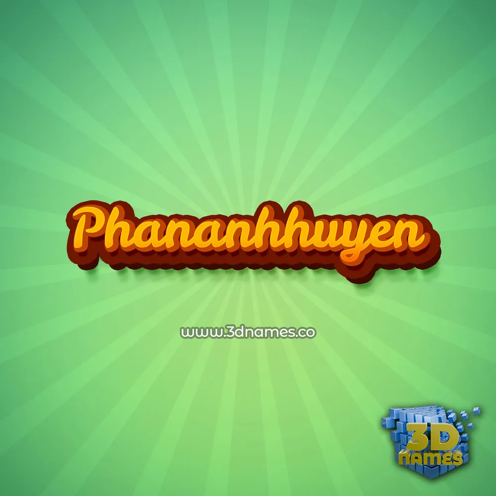 phananhhuyen in Green Rays style - 3D name wallpaper
