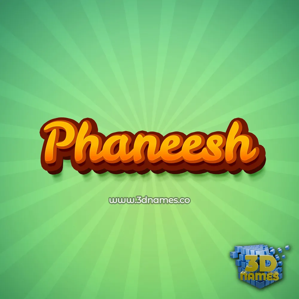 phaneesh in Green Rays style - 3D name wallpaper