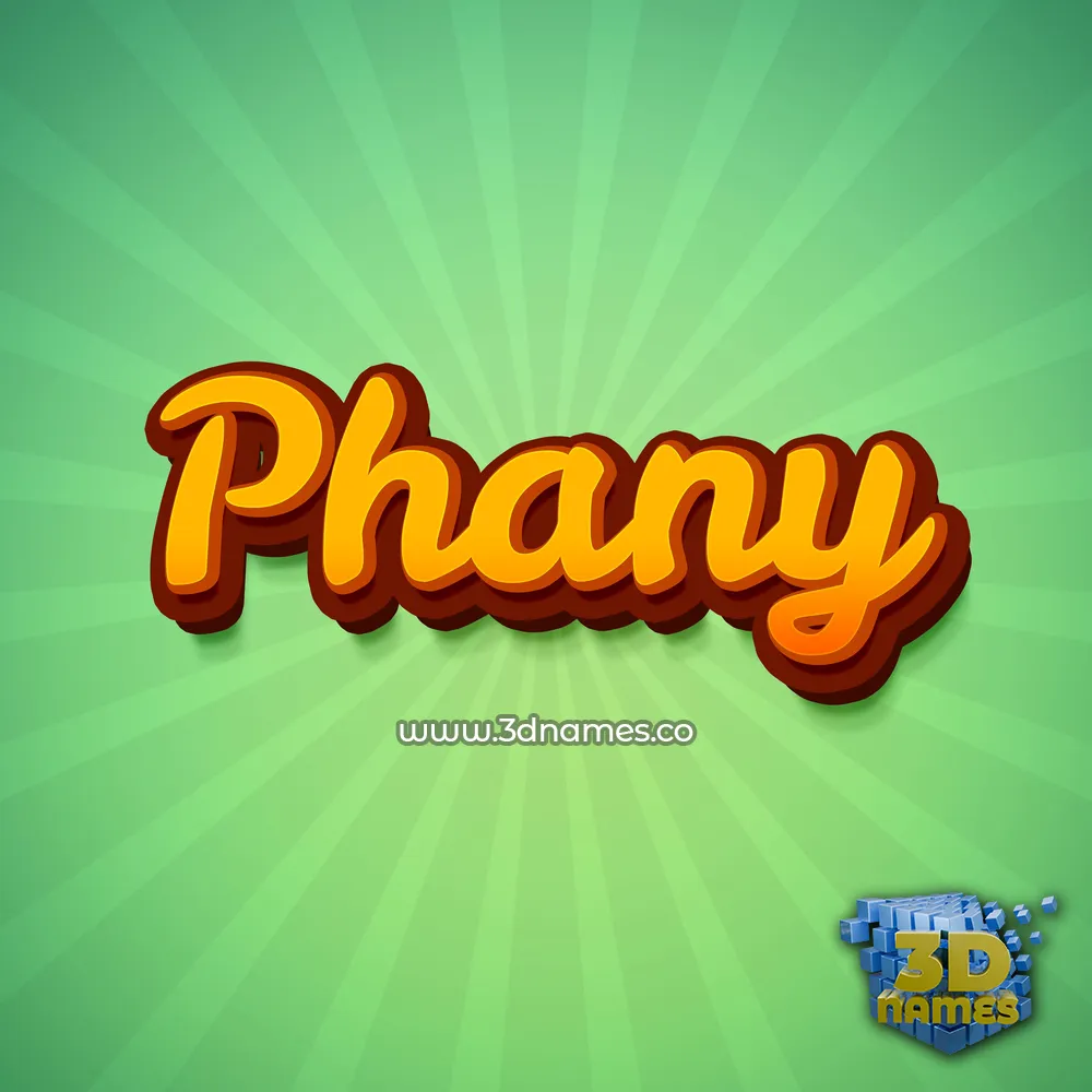 phany in Green Rays style - 3D name wallpaper