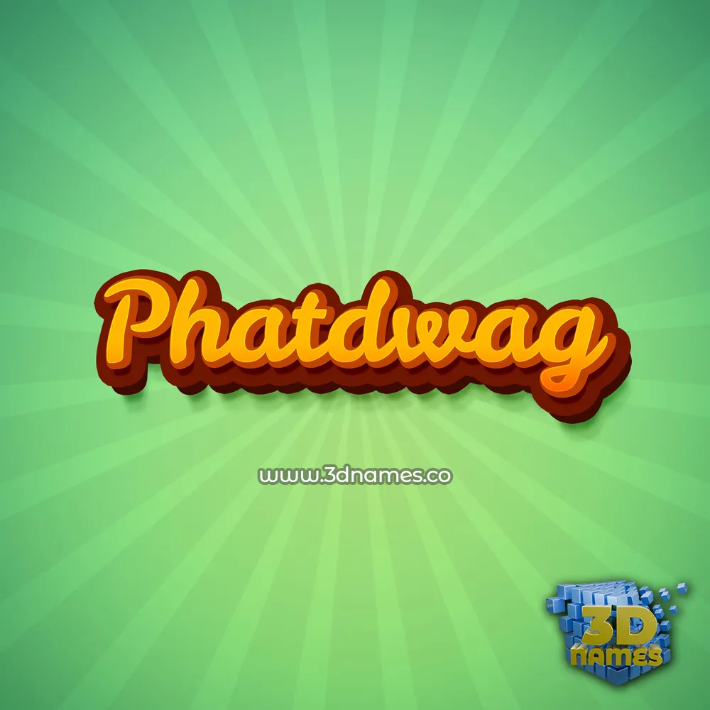 phatdwag in Green Rays style - 3D name wallpaper