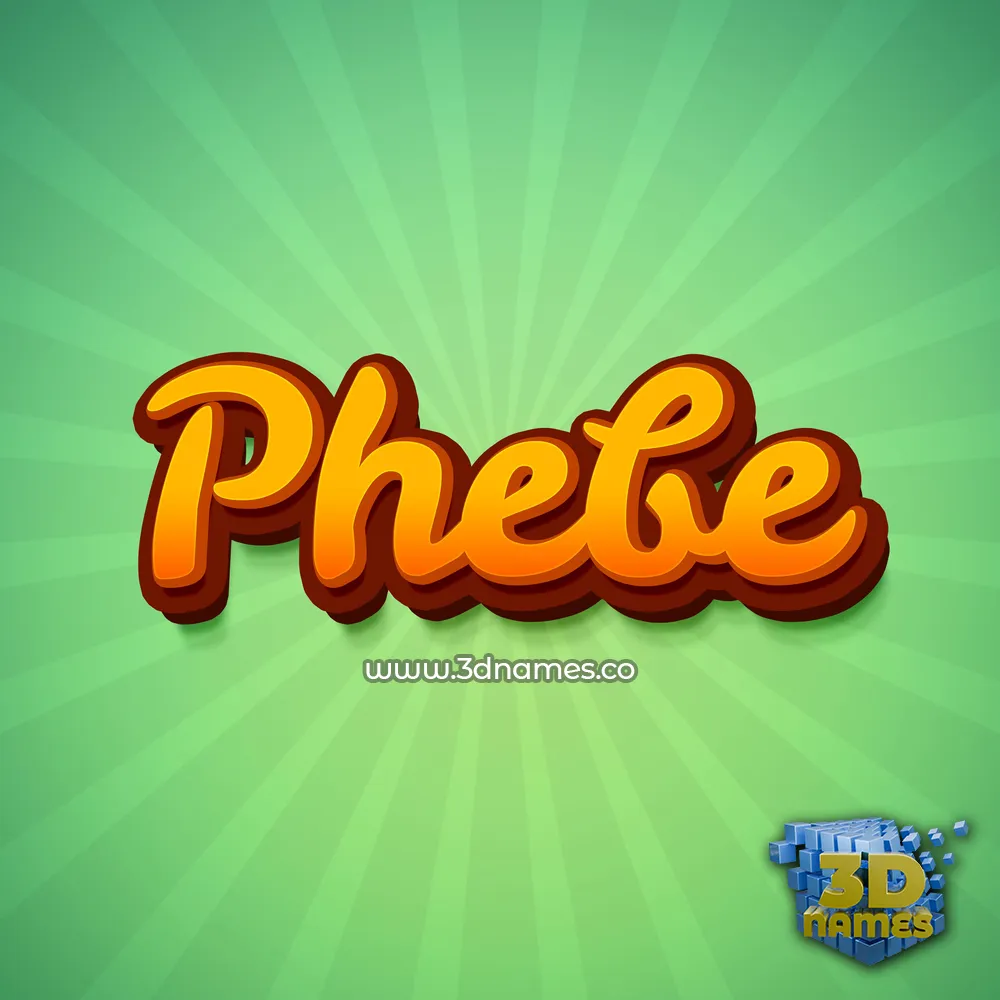 phebe in Green Rays style - 3D name wallpaper