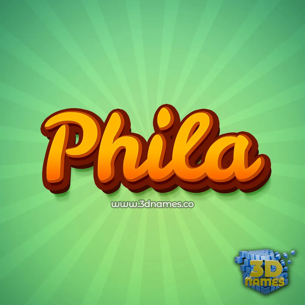 phila in Green Rays style - 3D name wallpaper