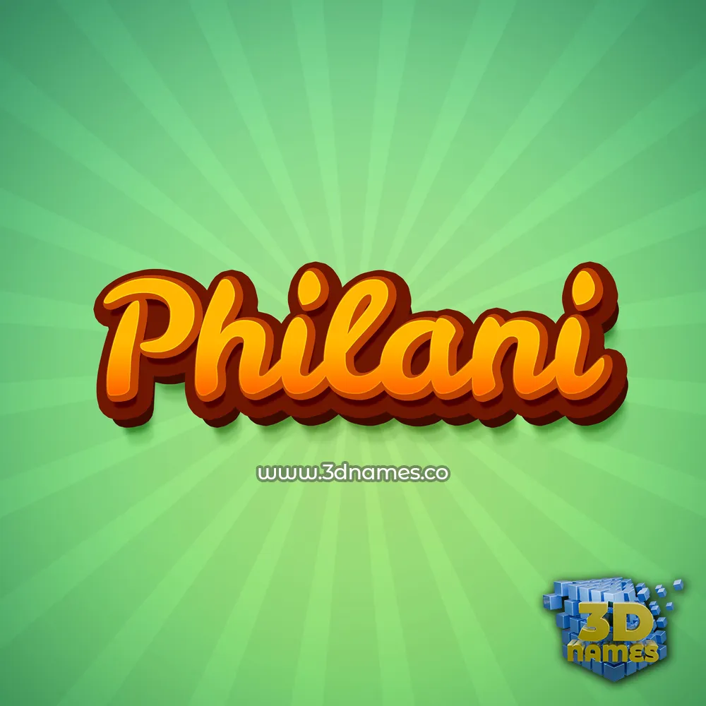 philani in Green Rays style - 3D name wallpaper