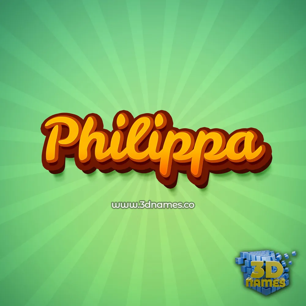 philippa in Green Rays style - 3D name wallpaper