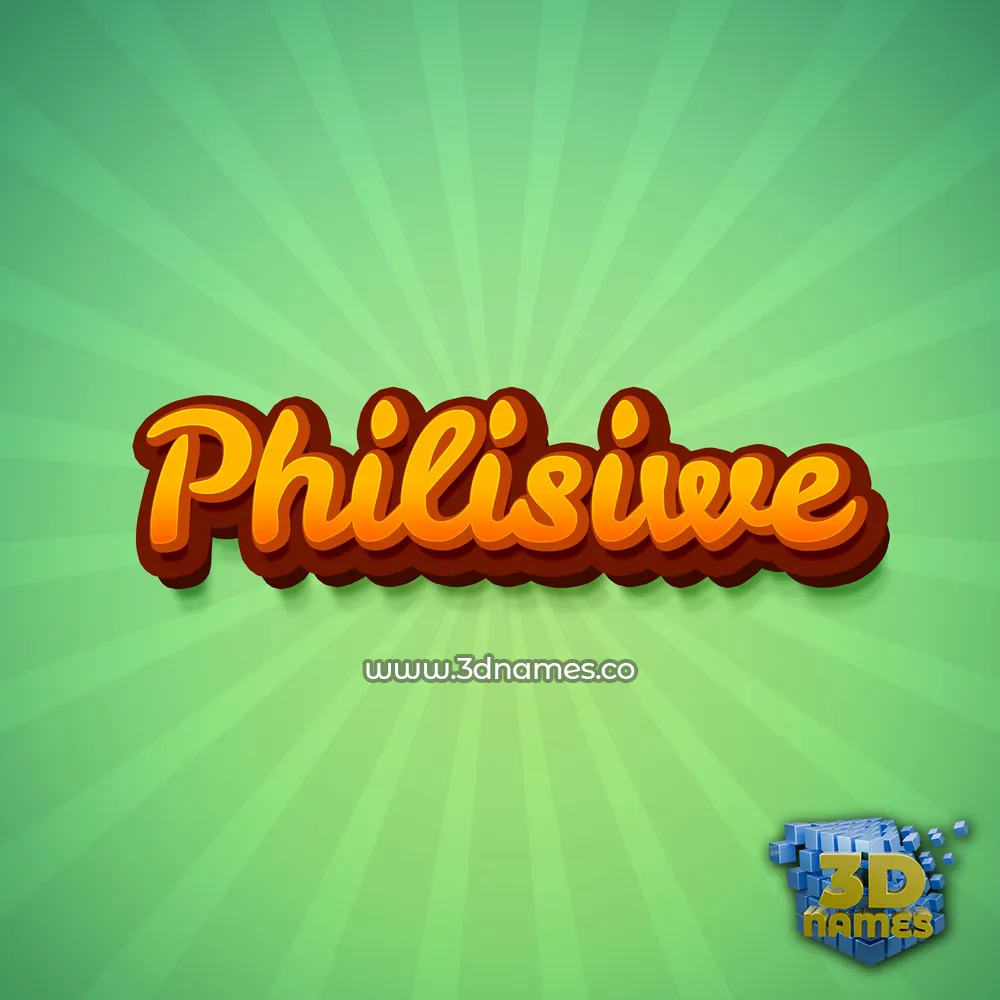 philisiwe in Green Rays style - 3D name wallpaper