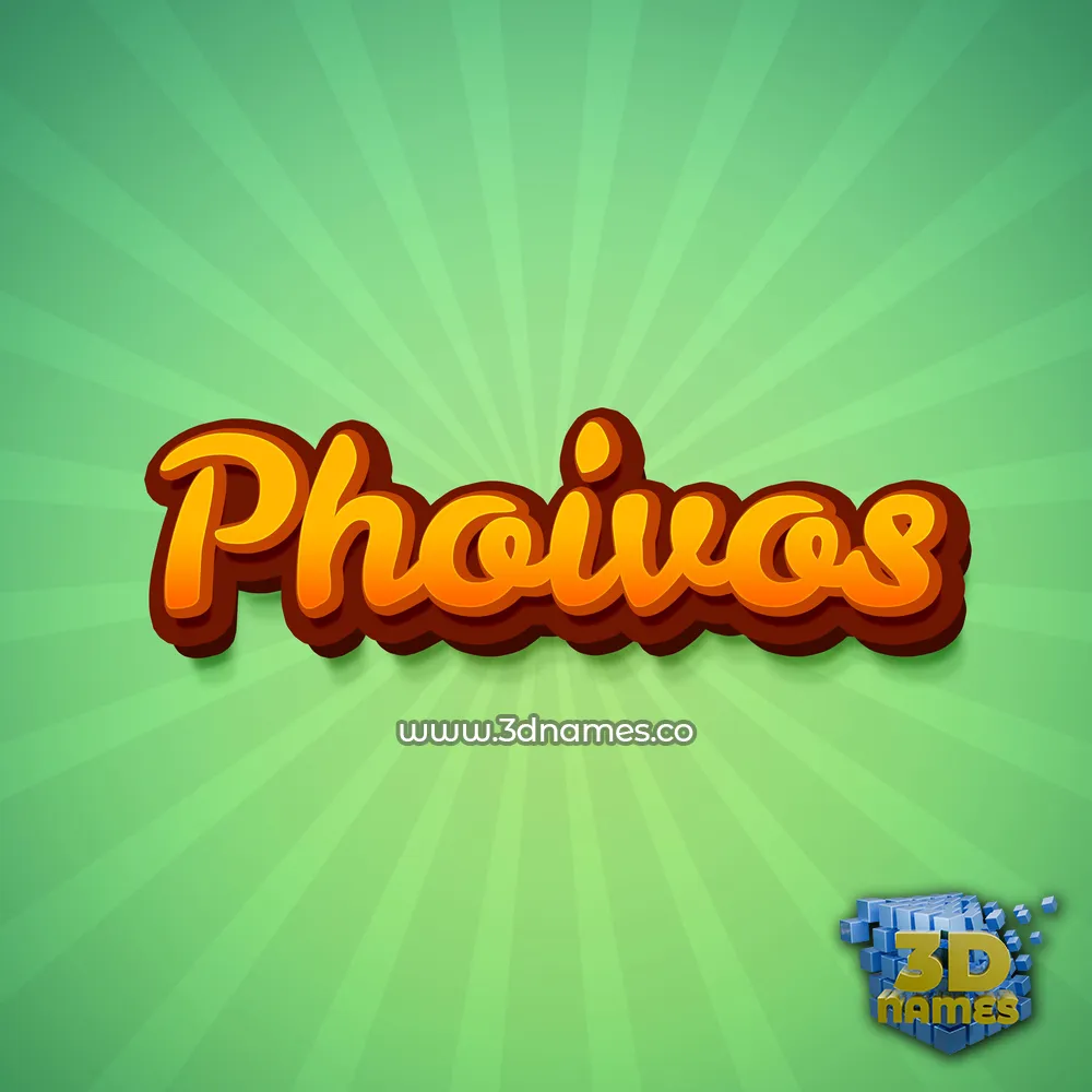 phoivos in Green Rays style - 3D name wallpaper