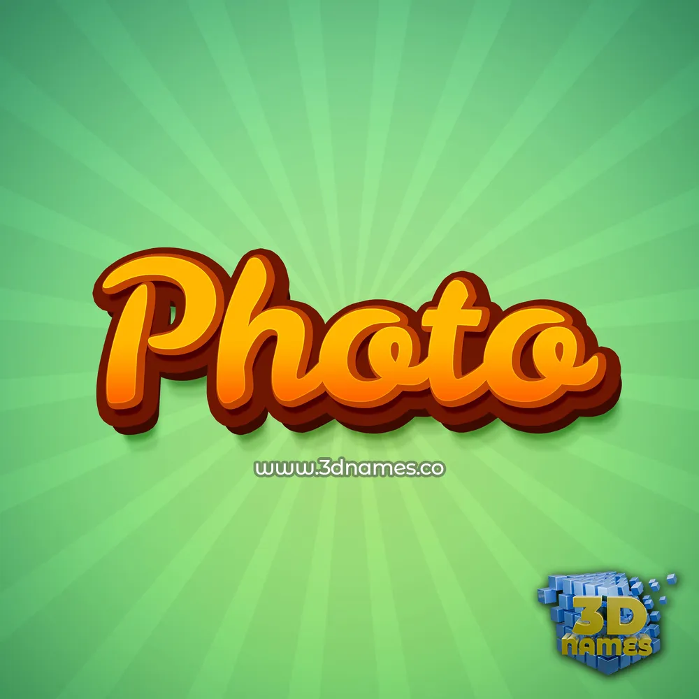 photo in Green Rays style - 3D name wallpaper