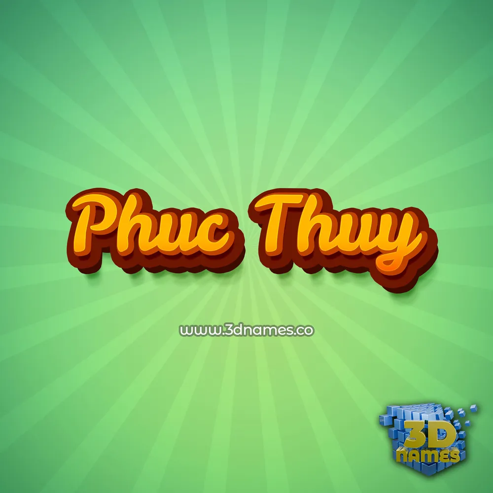phuc thuy in Green Rays style - 3D name wallpaper