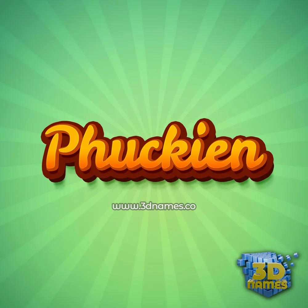 phuckien in Green Rays style - 3D name wallpaper