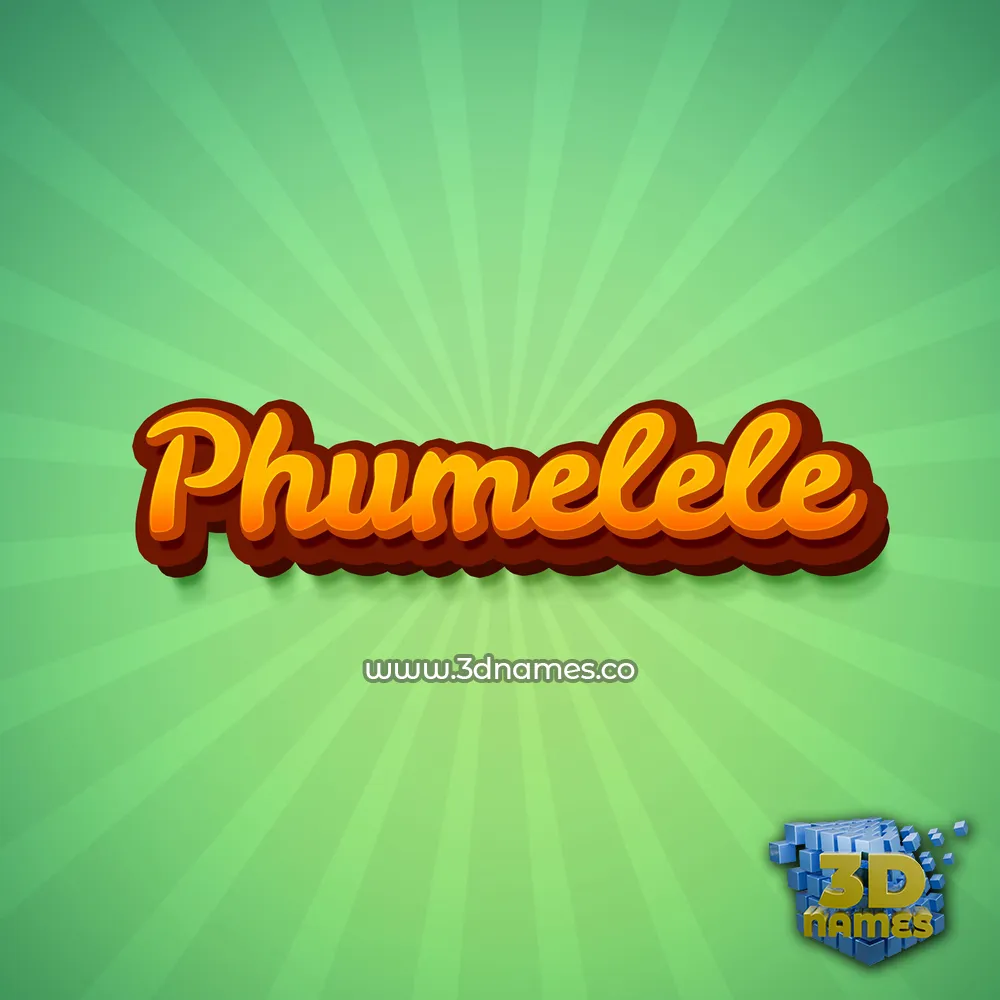 phumelele in Green Rays style - 3D name wallpaper