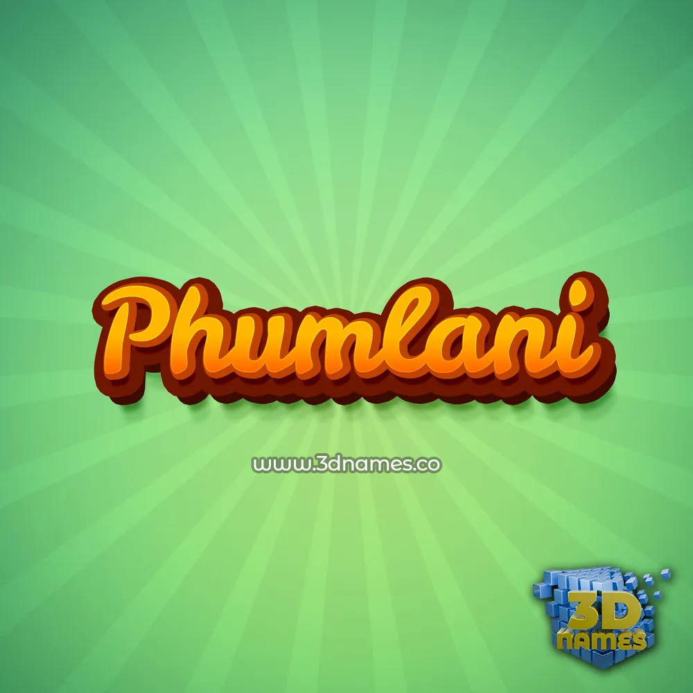 phumlani in Green Rays style - 3D name wallpaper
