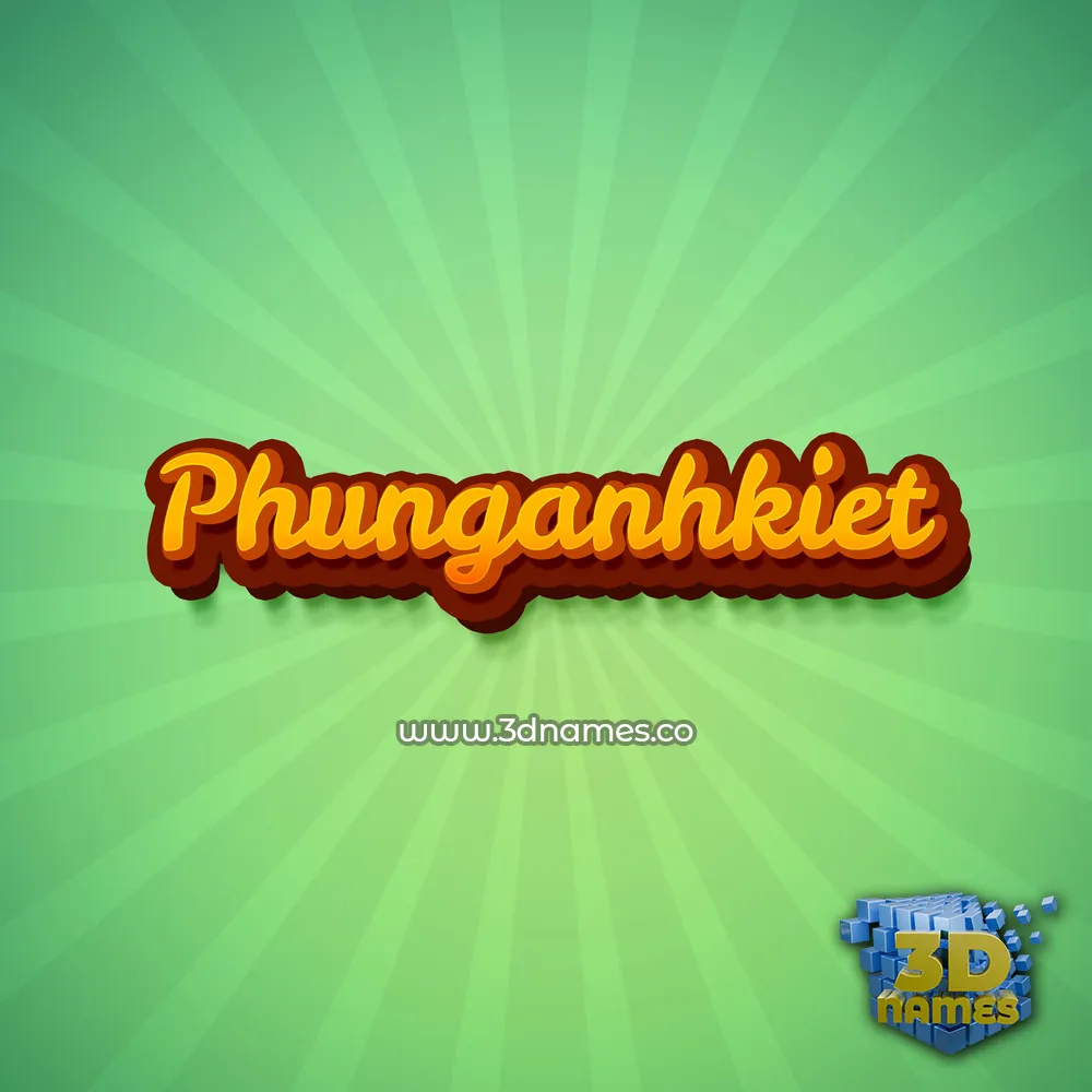 phunganhkiet in Green Rays style - 3D name wallpaper