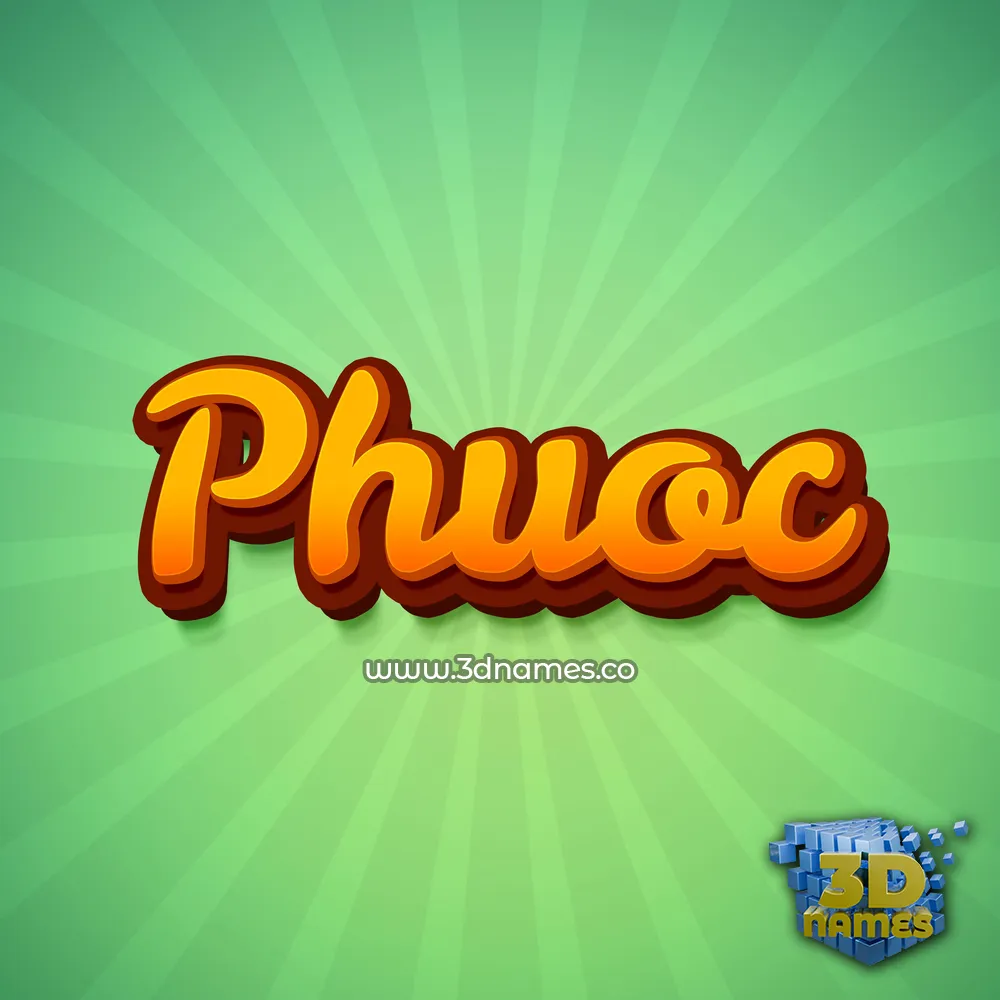 phuoc in Green Rays style - 3D name wallpaper