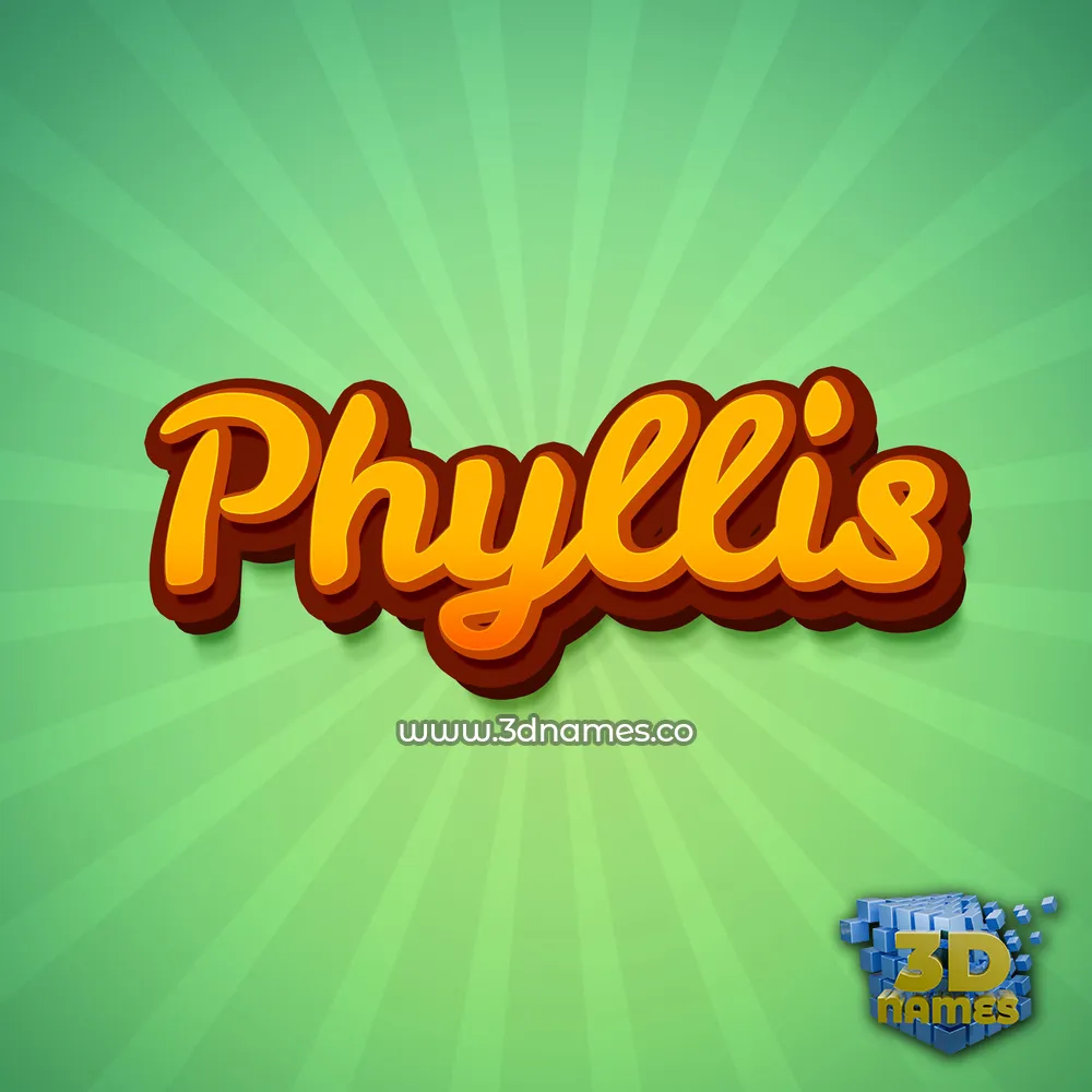 phyllis in Green Rays style - 3D name wallpaper
