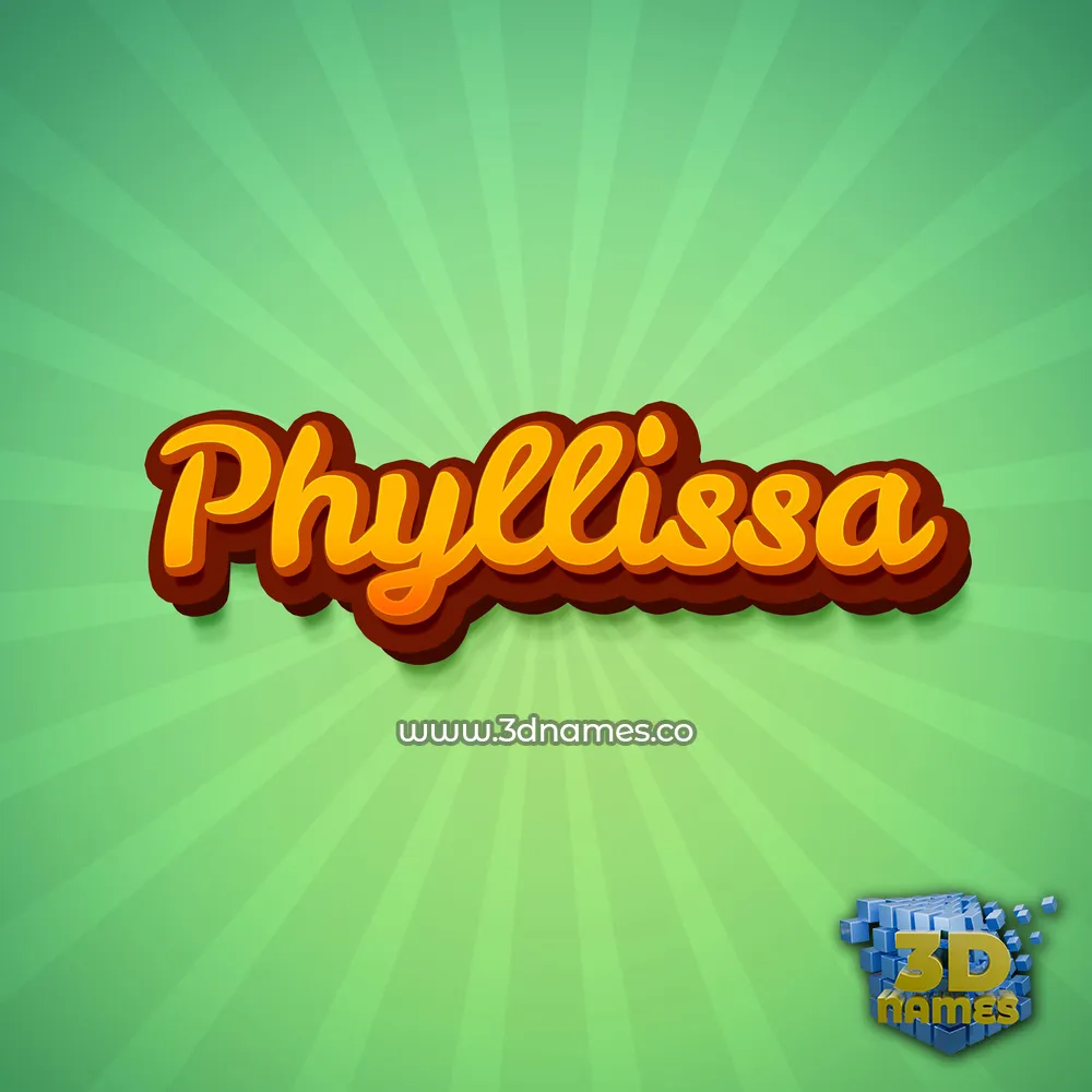 phyllissa in Green Rays style - 3D name wallpaper