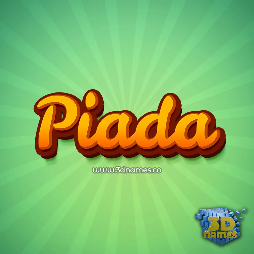 piada in Green Rays style - 3D name wallpaper
