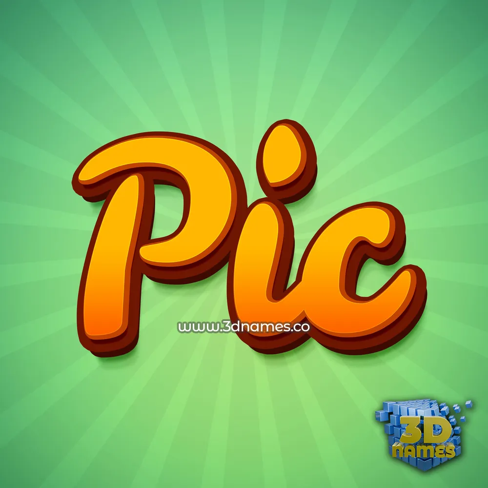 pic in Green Rays style - 3D name wallpaper