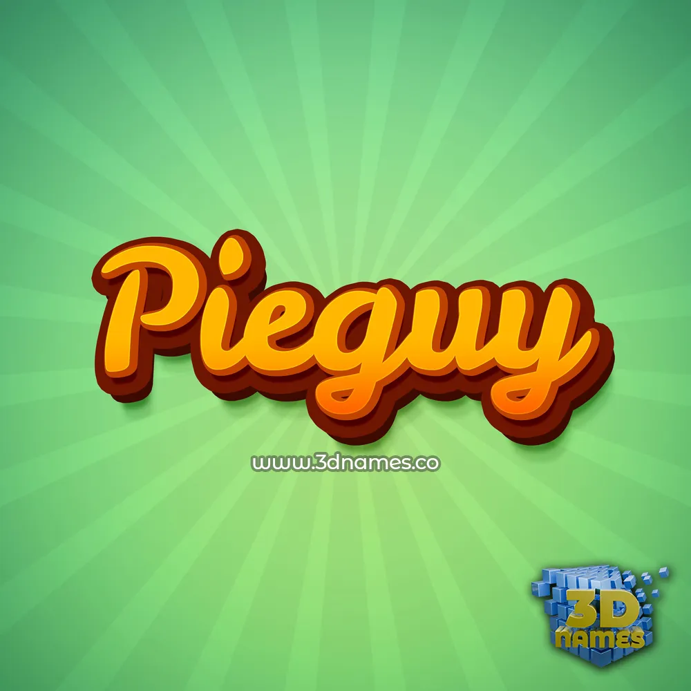 pieguy in Green Rays style - 3D name wallpaper