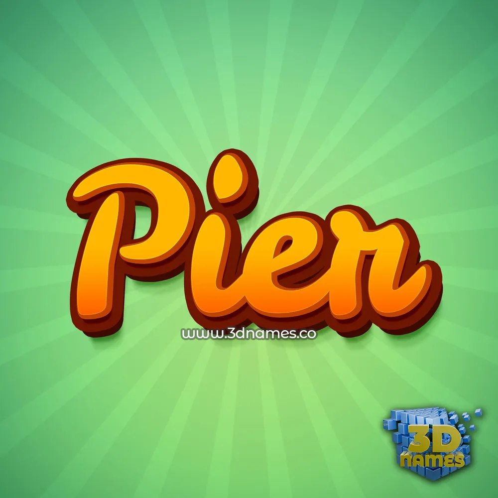 pier in Green Rays style - 3D name wallpaper