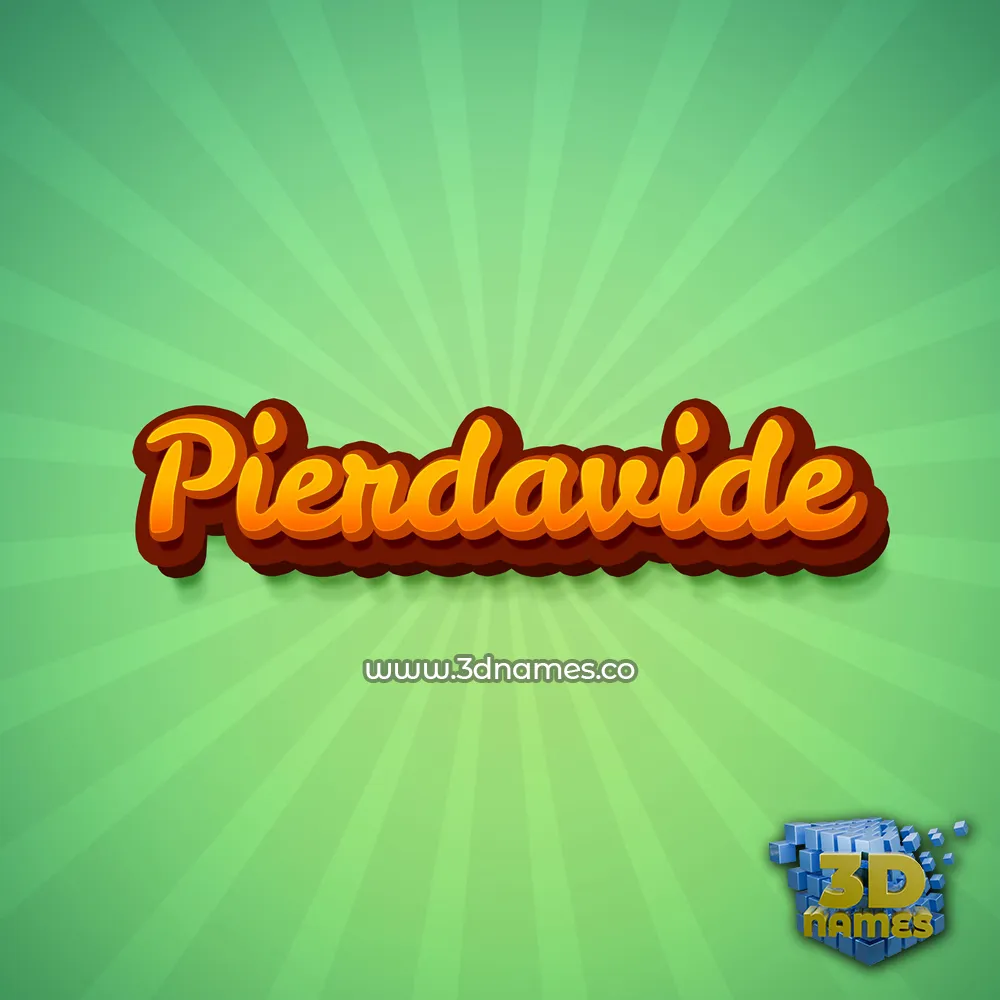 pierdavide in Green Rays style - 3D name wallpaper