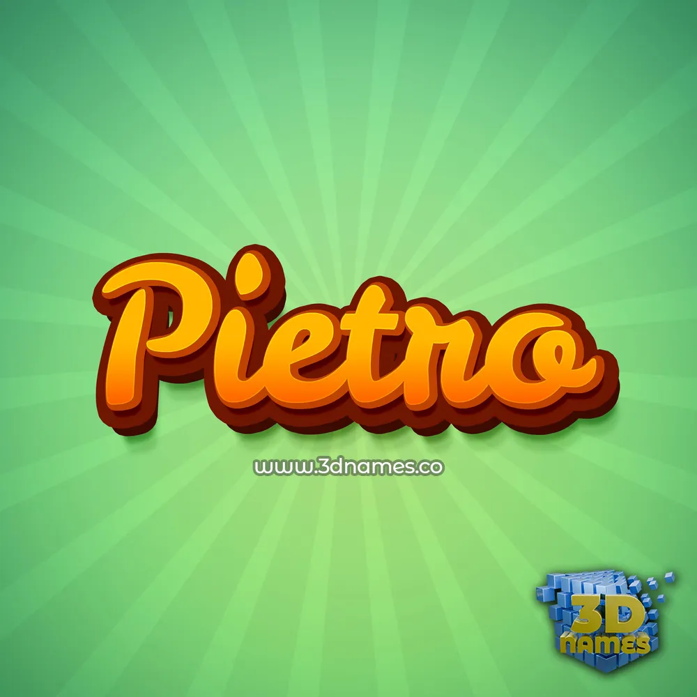pietro in Green Rays style - 3D name wallpaper