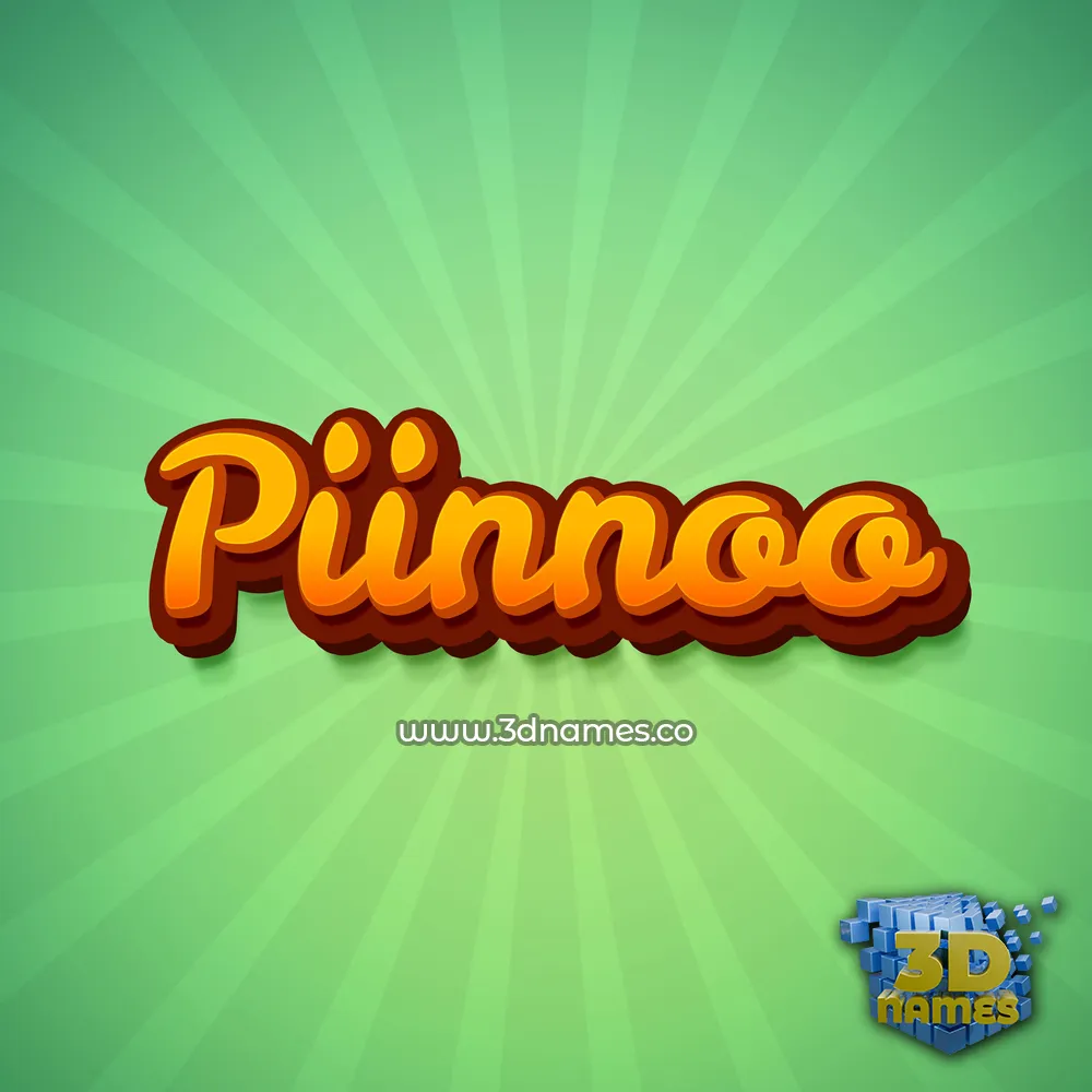 piinnoo in Green Rays style - 3D name wallpaper