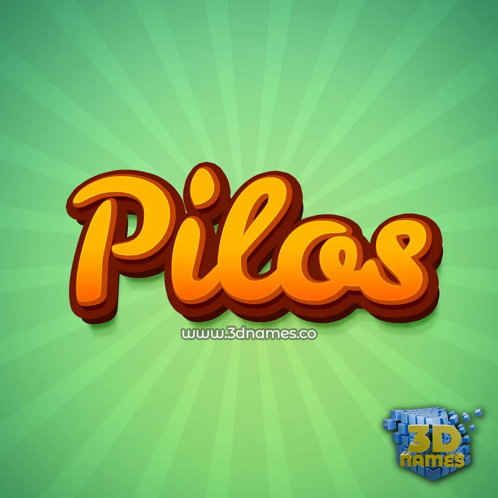 pilos in Green Rays style - 3D name wallpaper