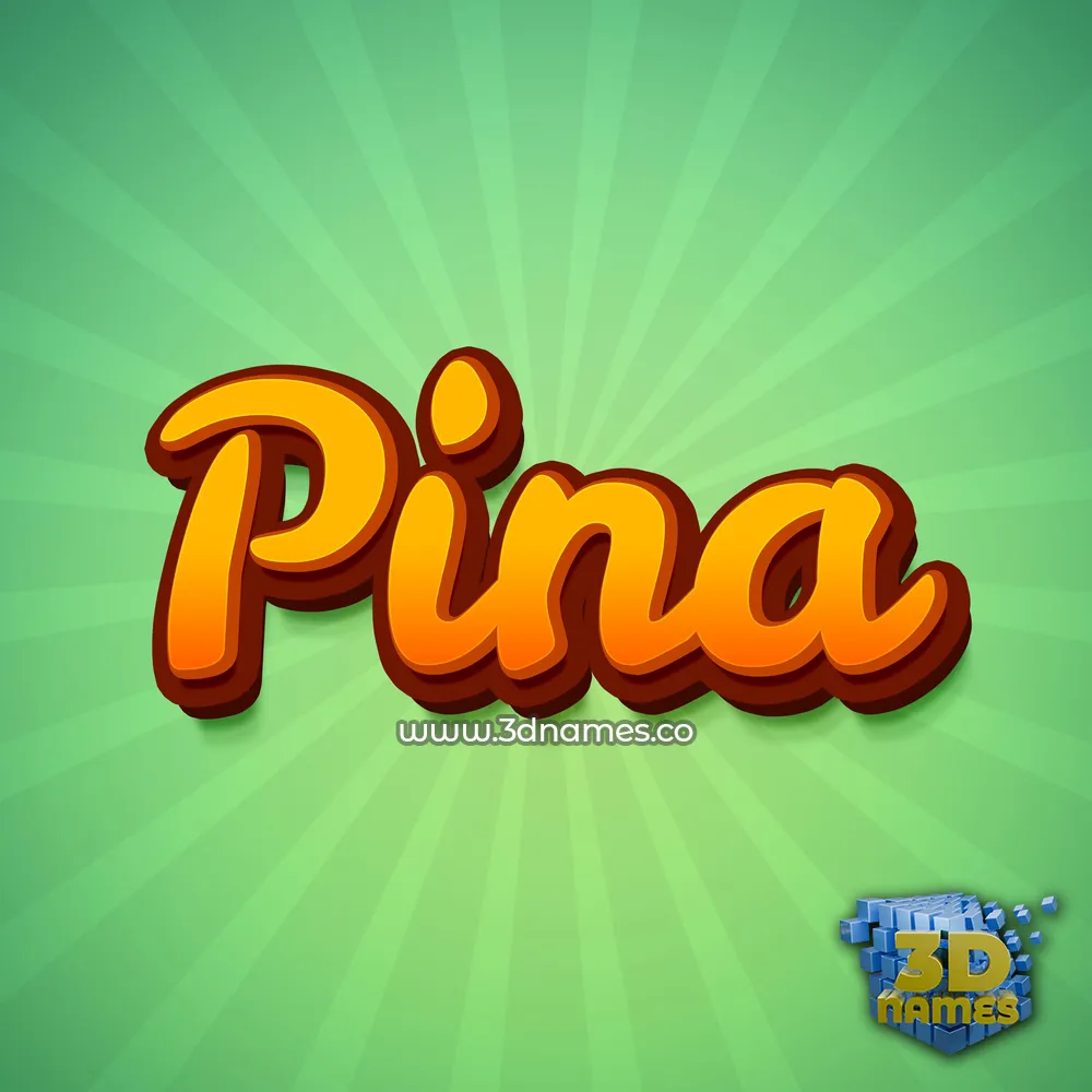 pina in Green Rays style - 3D name wallpaper
