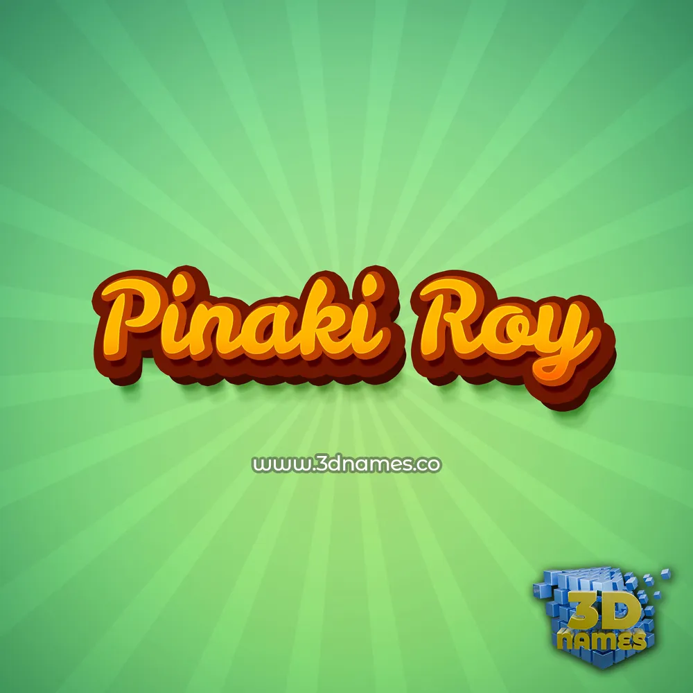 pinaki roy in Green Rays style - 3D name wallpaper
