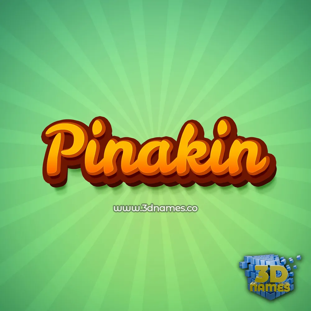 pinakin in Green Rays style - 3D name wallpaper