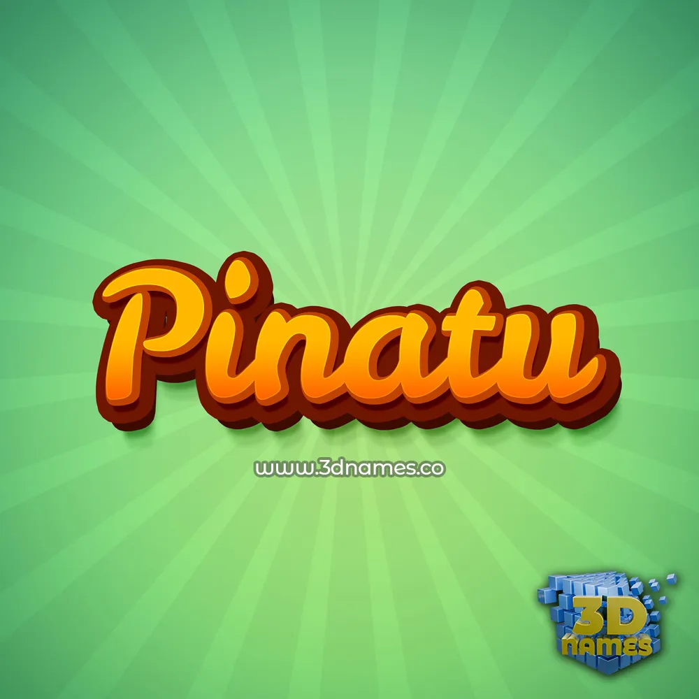 pinatu in Green Rays style - 3D name wallpaper