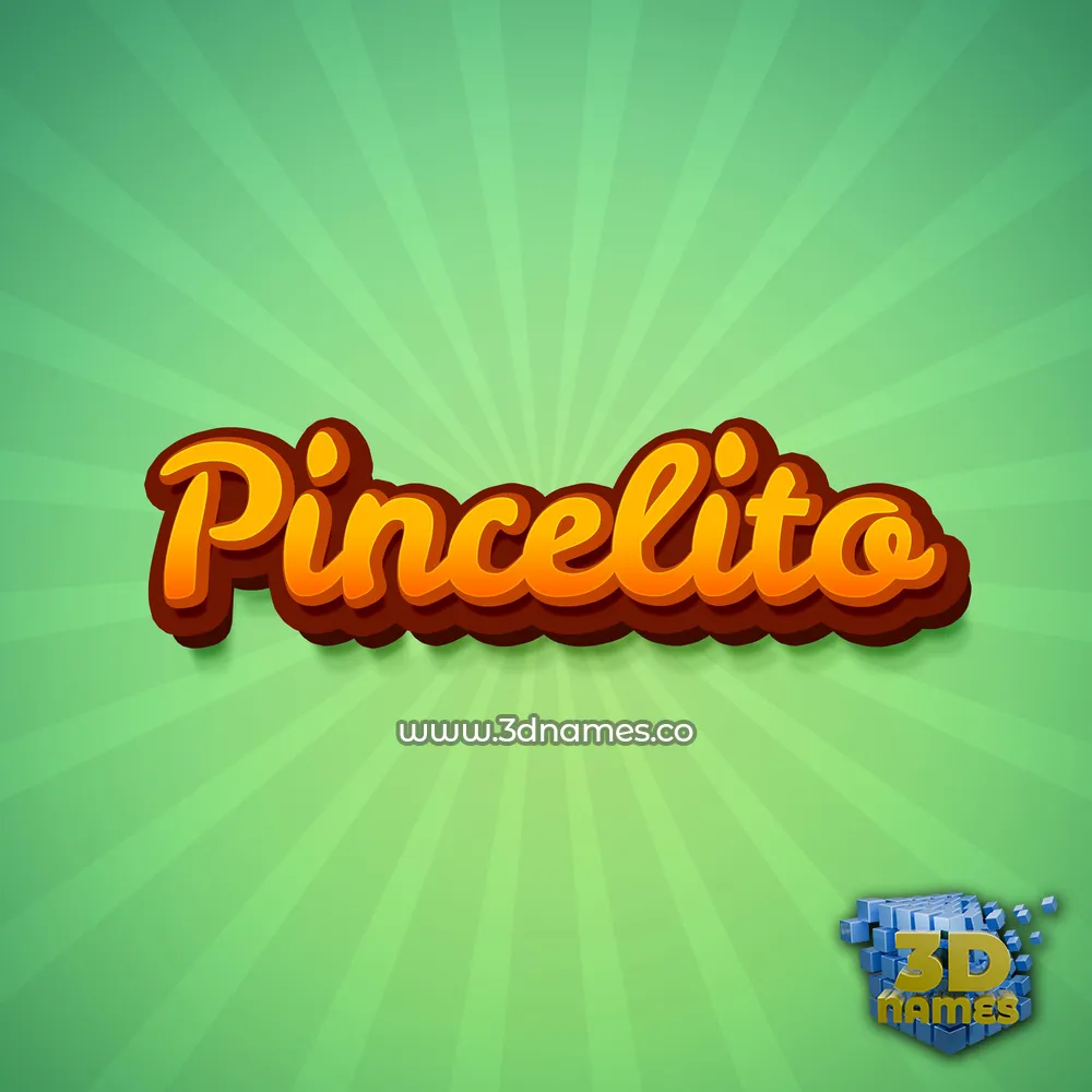pincelito in Green Rays style - 3D name wallpaper