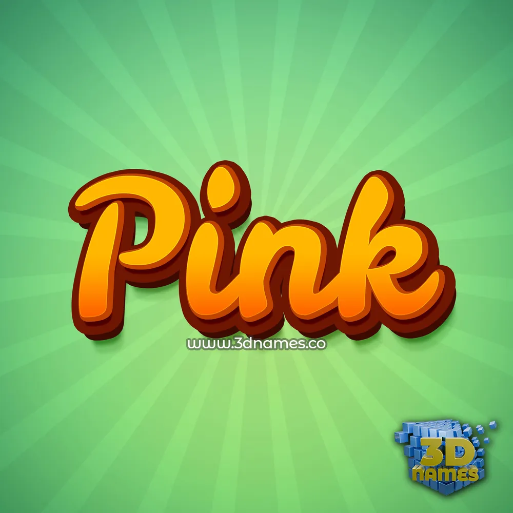 pink in Green Rays style - 3D name wallpaper