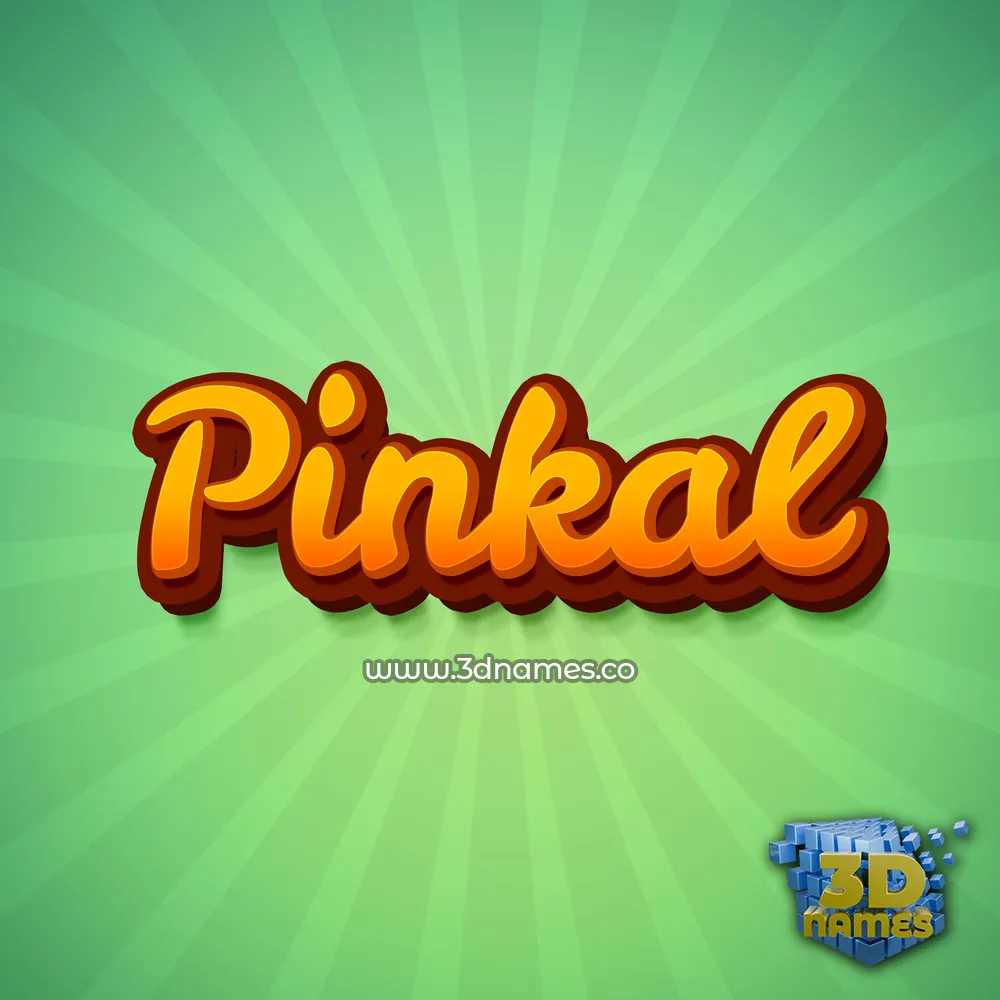 pinkal in Green Rays style - 3D name wallpaper