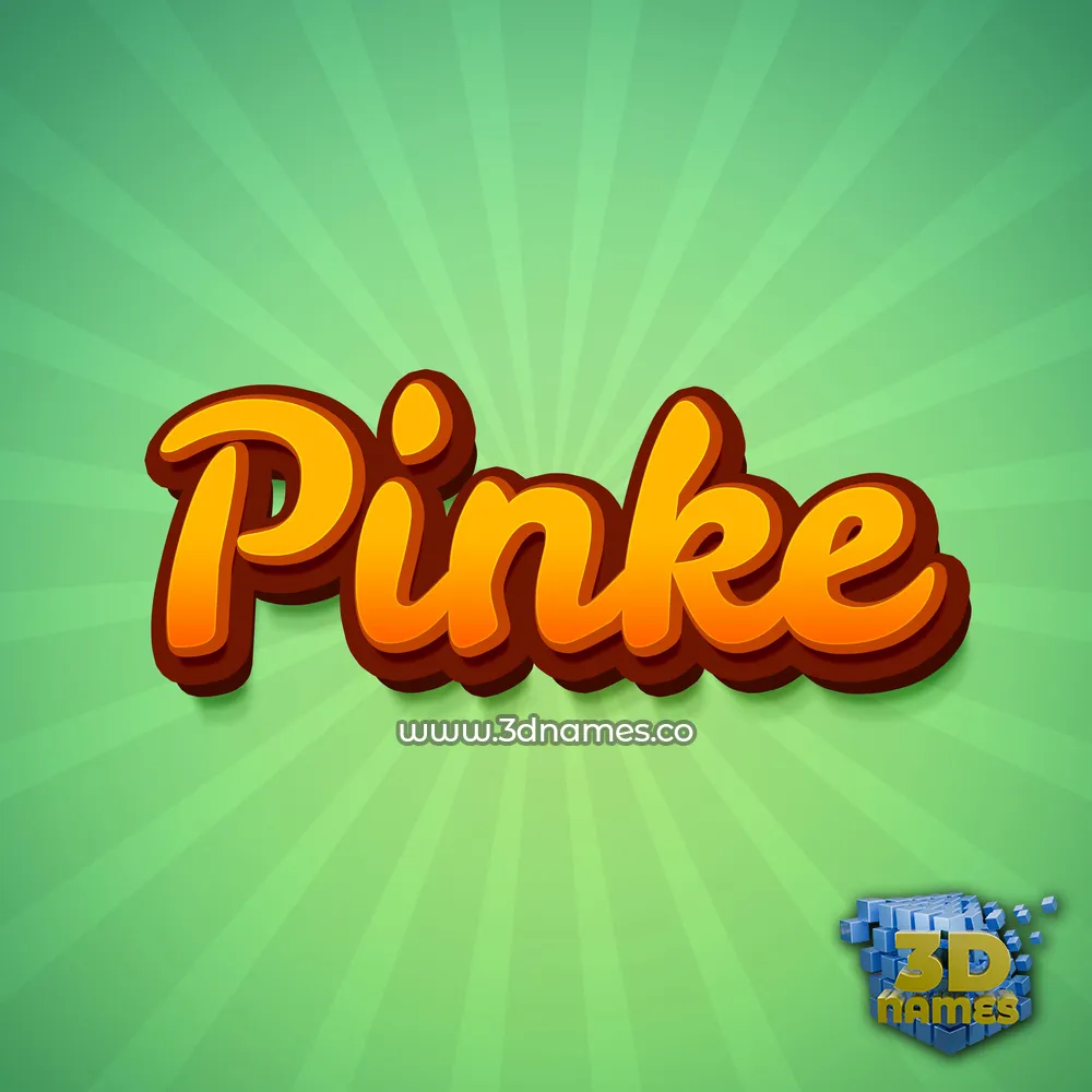 pinke in Green Rays style - 3D name wallpaper