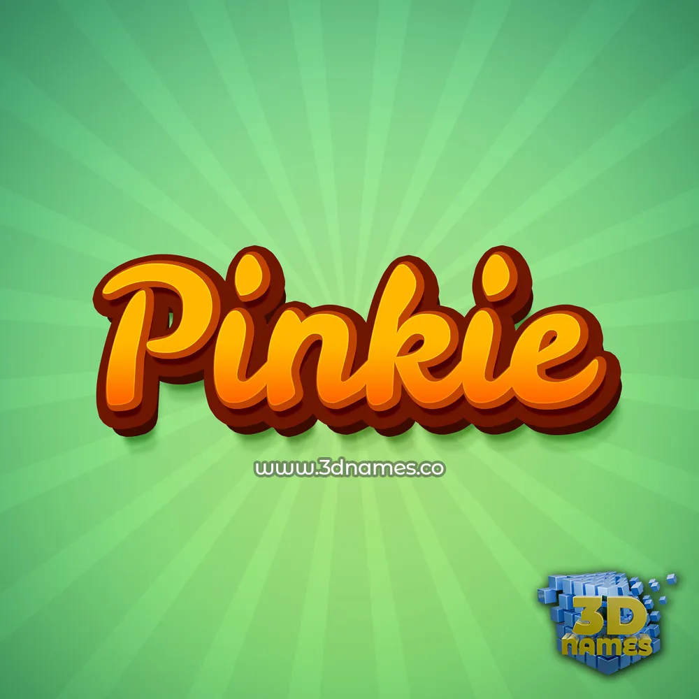 pinkie in Green Rays style - 3D name wallpaper