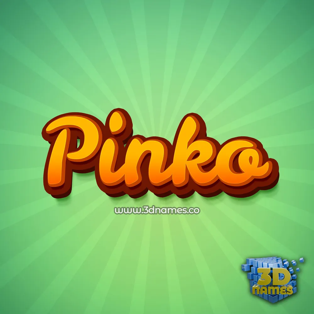 pinko in Green Rays style - 3D name wallpaper