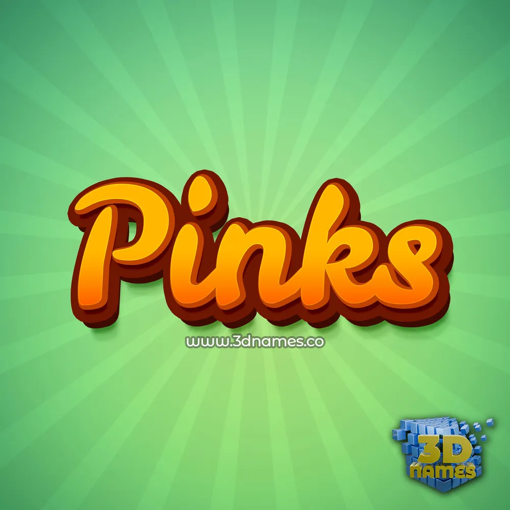 pinks in Green Rays style - 3D name wallpaper