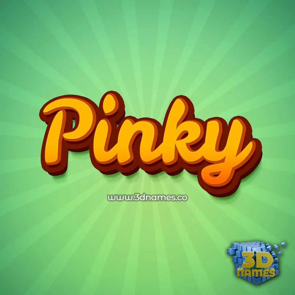 pinky in Green Rays style - 3D name wallpaper