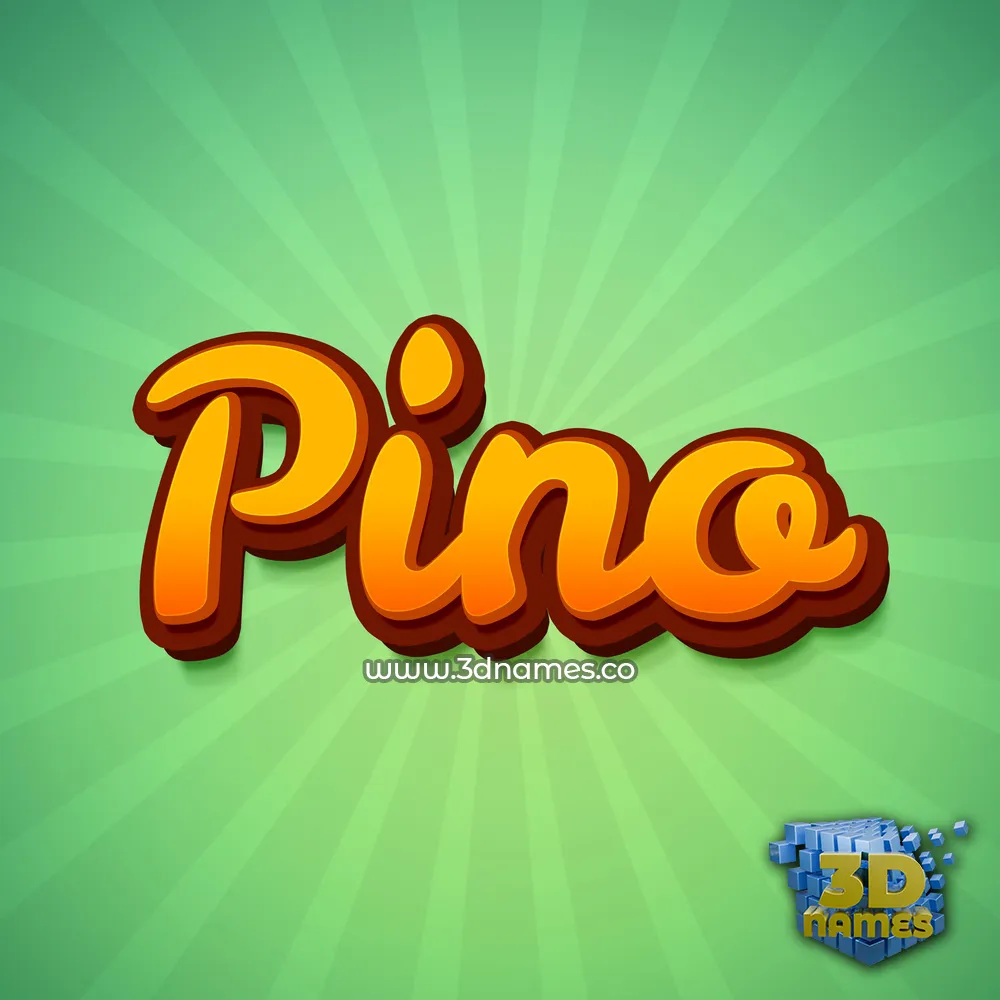 pino in Green Rays style - 3D name wallpaper