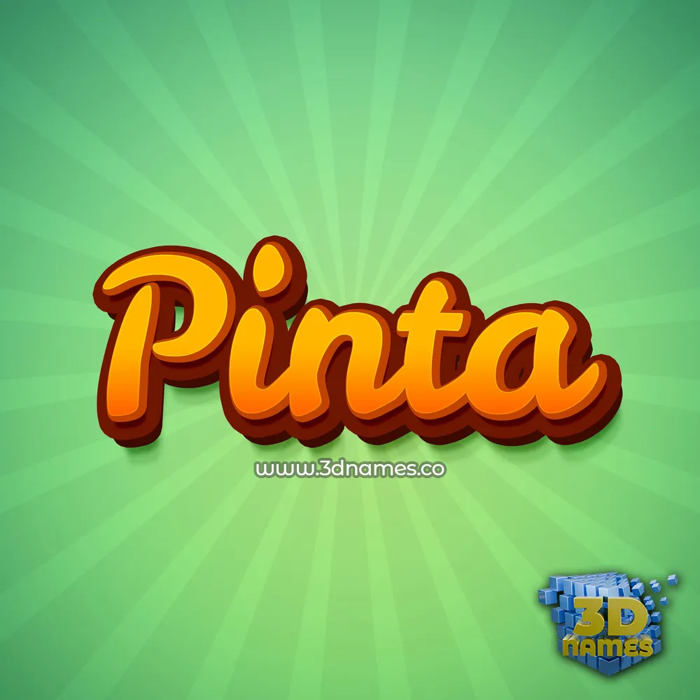pinta in Green Rays style - 3D name wallpaper