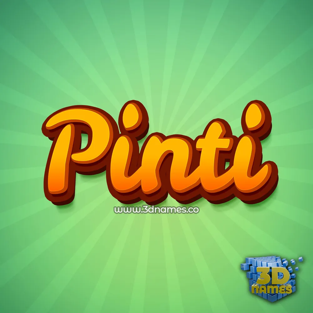 pinti in Green Rays style - 3D name wallpaper