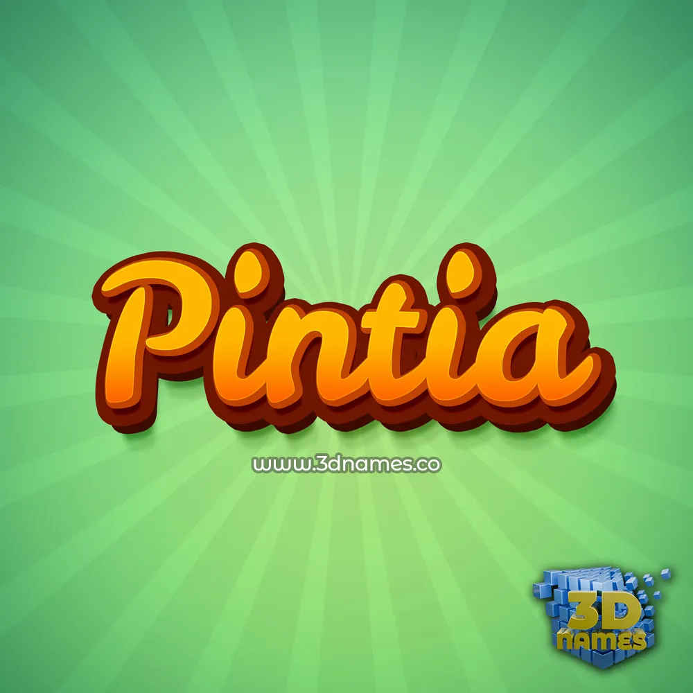 pintia in Green Rays style - 3D name wallpaper