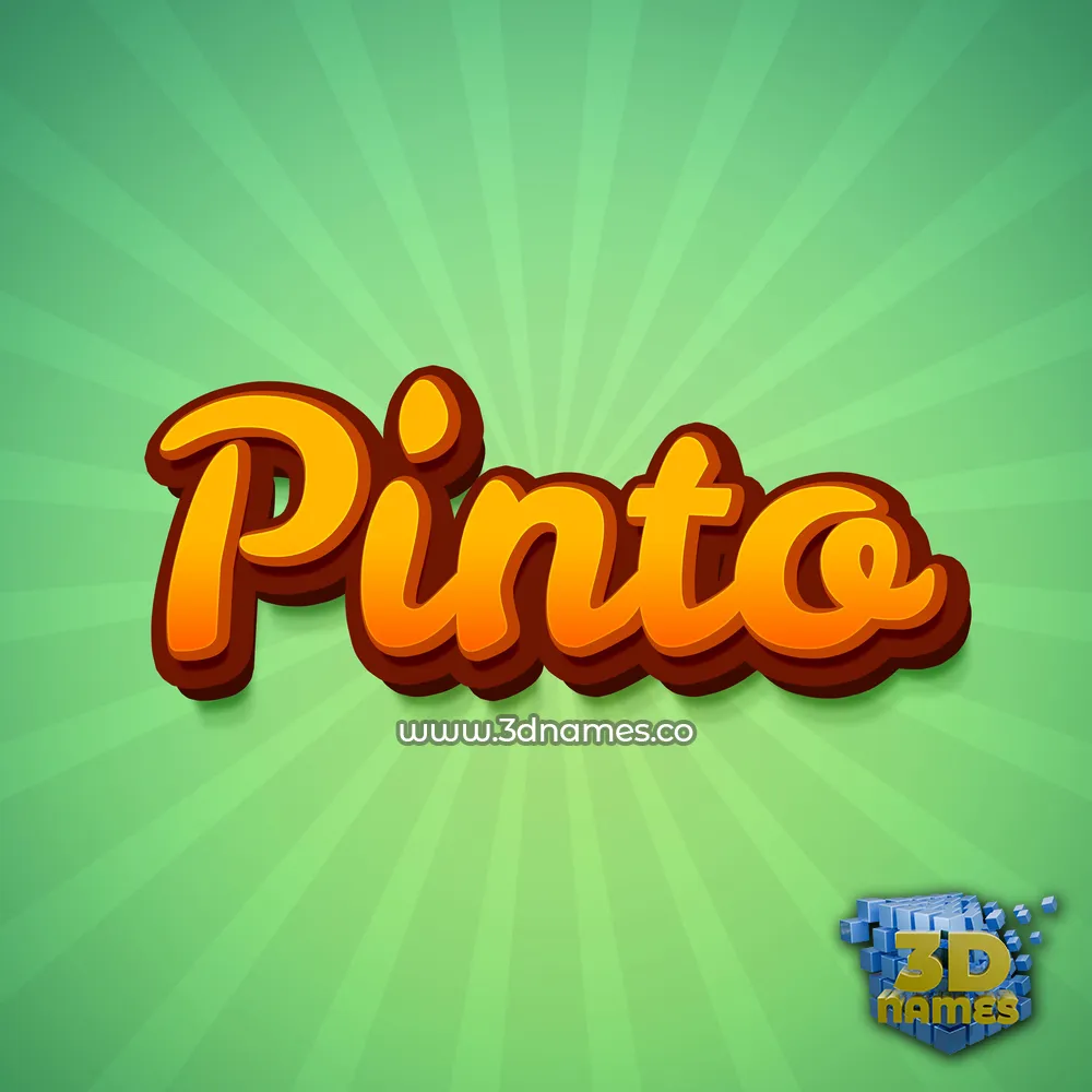 pinto in Green Rays style - 3D name wallpaper