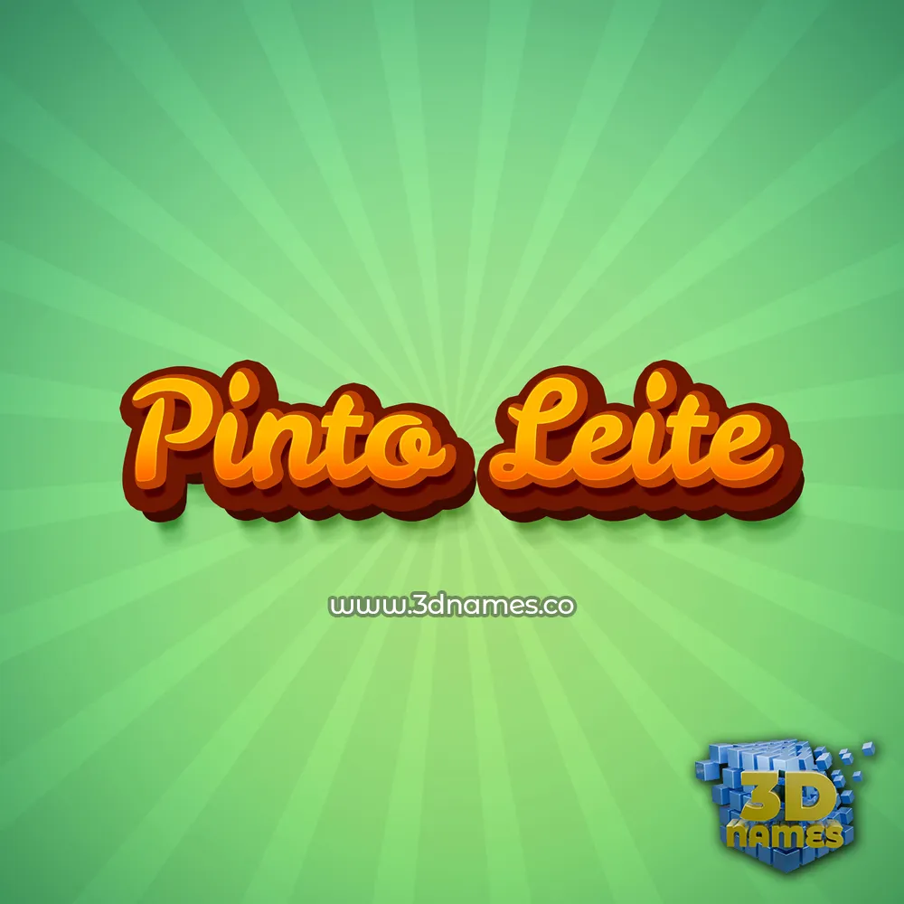 pinto leite in Green Rays style - 3D name wallpaper