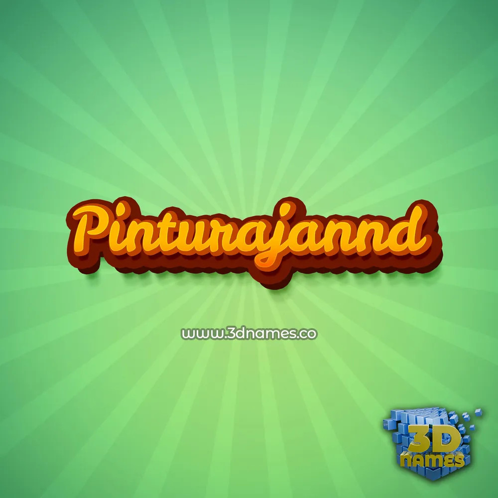 pinturajannd in Green Rays style - 3D name wallpaper