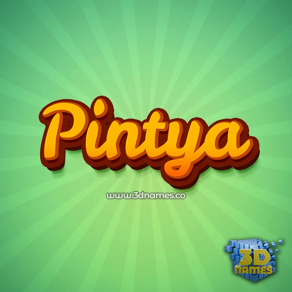 pintya in Green Rays style - 3D name wallpaper