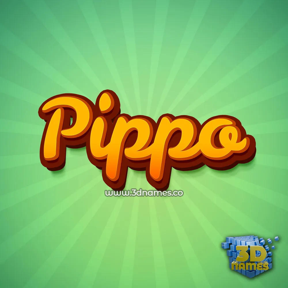 pippo in Green Rays style - 3D name wallpaper
